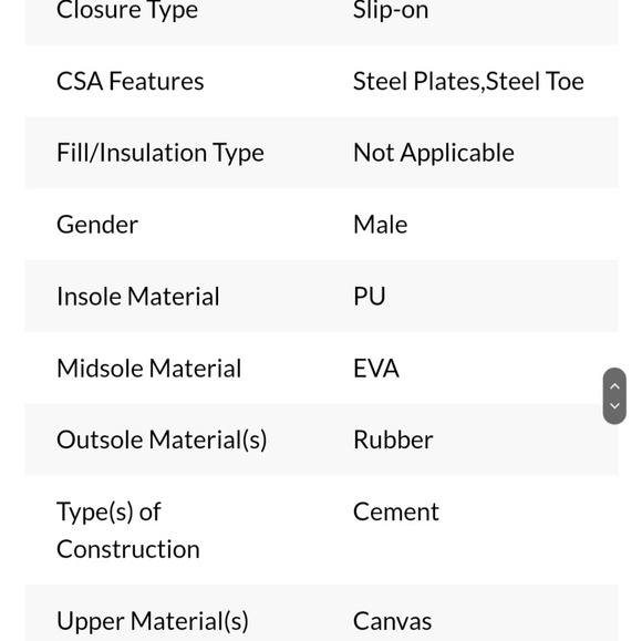 Dakota steel toe plate canvas slip on safety shoes - Picture 5 of 6